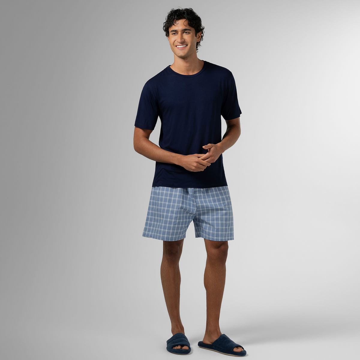 06 05 0003 Pijama Harry Xadrez Marinho 007